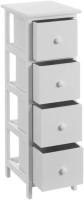 G Cajonera Blanca de Madera con 4 Cajones 25x25x78cm /30x20x67cm- Versátil y Funcional - details 2