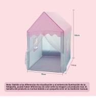 Grande Carpa Infantil Rosa Princesa Plegable 1.35M Casa De Juegos Para Niñas Decoración De Habitación De Niños Wigwam De Tela - details 0