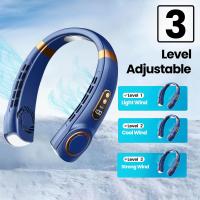 Ventilador de Cuello USB portátil sin Aspas, con 5 velocidades y Diseño de flujo de Aire 360 °. Color Azul. - details 0