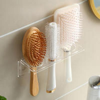 Organizador De Baño Colgante En La Pared De Acrílico Transparente Para Cepillos Y Peines Sin Necesidad De Perforar Espacioso Y Para Almacenamiento De Artículos De Higiene Personal - details 1