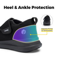 Zapatos De Caminar Para Hombres FitVille Extra Anchos Para Diabéticos Con Pies Hinchados Ajustables Alivio Del Dolor De Pies Para Ancianos Material Superior Transpirable Y Absorbente De Sudor - details 5