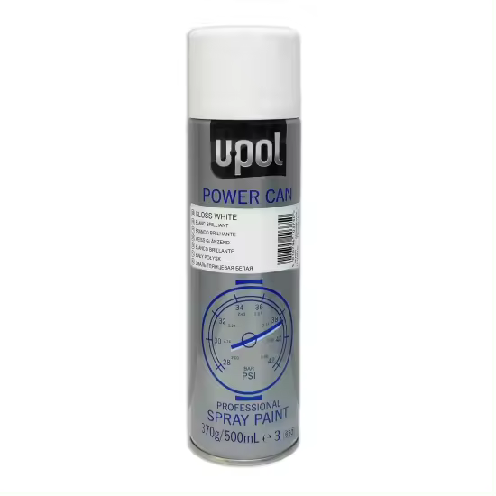 U-Pol AEROSOL U-POL POWER CAN PCGW BLANCO BRILLANTE 9010 500 ML - 1