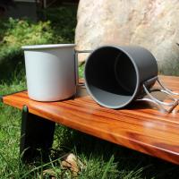 Taza De Acero Aluminio Leaftour 300ml Plegable Para Camping Y Viajes Mano Ligera Para Agua Café Y Té - details 6