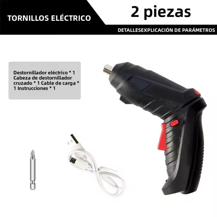 Destornillador Eléctrico Inalámbrico 3.6V Con Luz LED Para Reparación Herramientas Eléctricas De Mantenimiento Doméstico 1800mah - 1