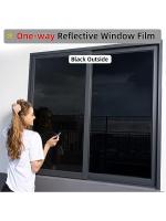 Película De Privacidad Para Ventanas Oscurecimiento Solar Control De Calor Reflectante Negro Oscuro Adhesiva Estática Para Hogar Y Oficina - details 0