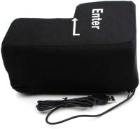 Almohada Negra with Boton Enter, Peluche con cable USB, Tecla Enter grande que Alivia el estrés, (Negro) - details 0