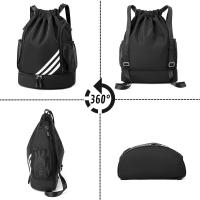 Mochila Deportiva with Cordón, Bolsa Grande de Gimnasio with Para Zapatos compartimento, Nailon impermeable para ir de - details 1