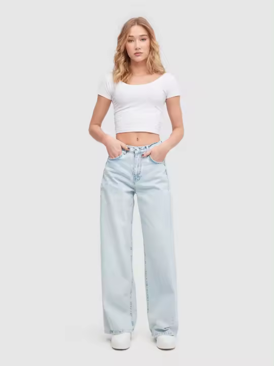 Jeans leg de tiro alto INSIDE - 1