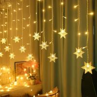 Nuevas Luces De Navidad 4M En Forma De Copo De Nieve Con LED Flasheantes Para Jardín Fiesta Boda Fiesta De Año Nuevo Decoración De Escalera Ytech - details 1