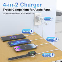 Cargador Magnético Rápido Para Apple Watch Y iPhone Cable Multiusos Compatible Con Reloj Apple 4 En 2 Cargador De Pulsera - details 5