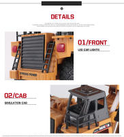 Camión Descargador RC Huina 534 Escala 1:18 Control Remoto 6CH 2.4G Aleación Juguete Para Niños Regalo De Vuelta a La Escuela - details 11
