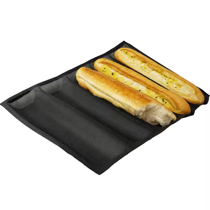 Manta De Hornear De Silicona Perforada SHENHONG Para Pan Francés Y Baguettes De 12 Pulgadas Liner De Hornear Ecológico Y Antideslizante - 1