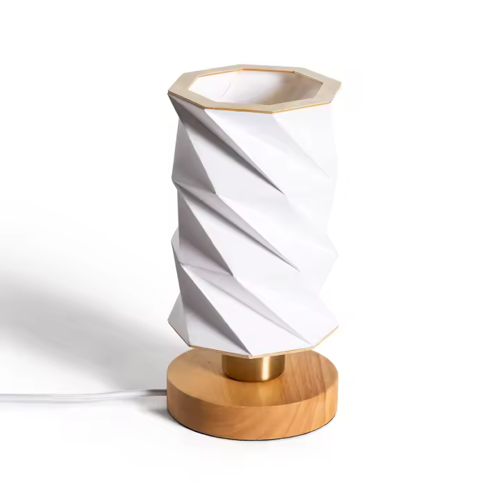 Ledkia Lámpara de Mesa Madera Hiva Blanco - 1