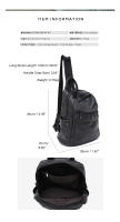 Mochila Casual De Cuero Genuino Suave Para Hombres Y Mujeres Con Multiples Bolsillos Espacioso Versátil Para Viajes Negocios Y Colegio - details 4