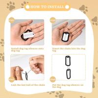Silenciadores De Etiquetas Para Perros De Silicona 10-20Pcs Casco De Goma Para Collares De Mascotas Reducción De Ruido Y Protección De La Etiqueta Militar - details 2