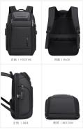 Bolsa De Negocios Multifuncional Impermeable Con Cerradura Antirrobo Transpirable Mochila Con Carga USB Gran Capacidad Para Viajes - details 21