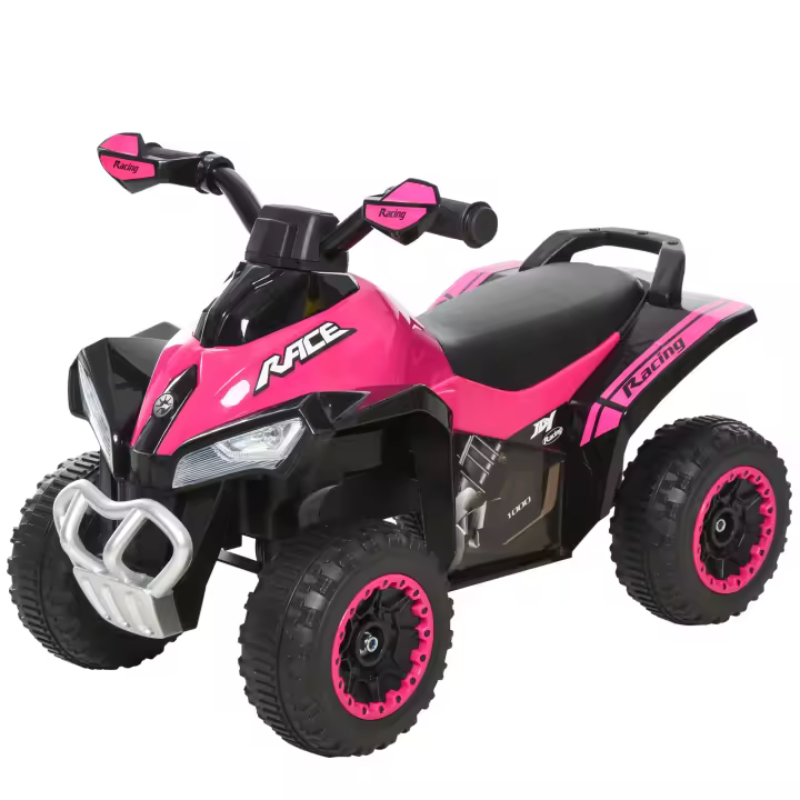 HOMCOM Quad Moto Correpasillo para Niños Mayores de 18-36 Meses con Función de Luces y Música Diseño Novedoso Soporta hasta 20 kg 67,5x38x44 cm - 1