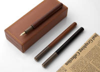 Pluma Fuente De Tinta De Madera Bronce Retro Lujo Para Negocios Escritura Arte Caligrafía Estudiantes Regalos De Papelería 0.5mm - details 0