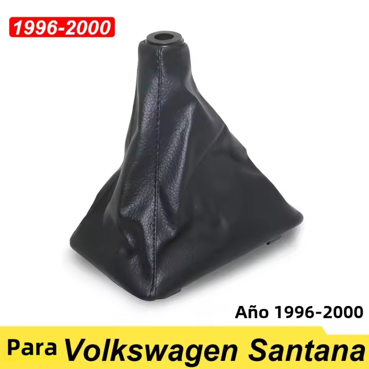 Cubierta Manual De Enganche De Cuero Negro De Alta Calidad Para Volkswagen Santana 2000 Base De Plástico Doble Sutura 1 Pieza - 1