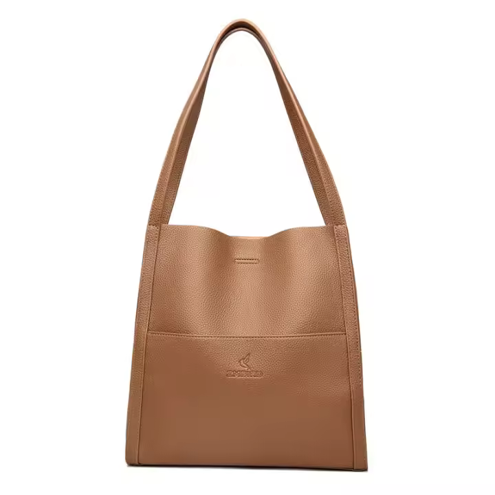 Bolso de hombro de cuero para mujer, bolsa de mano grande y fácil de diseño de lujo, nueva tendencia, 2023 - 1