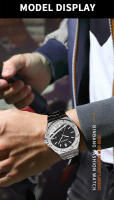 Reloj De Cuarzo De Lujo Para Hombre BINBOND Estilo Casual Grande Dial Acero Inoxidable Calendario Reloj De Pulsera Clásico Para Hombre Resistente Al Agua Manos Luminosas - details 12
