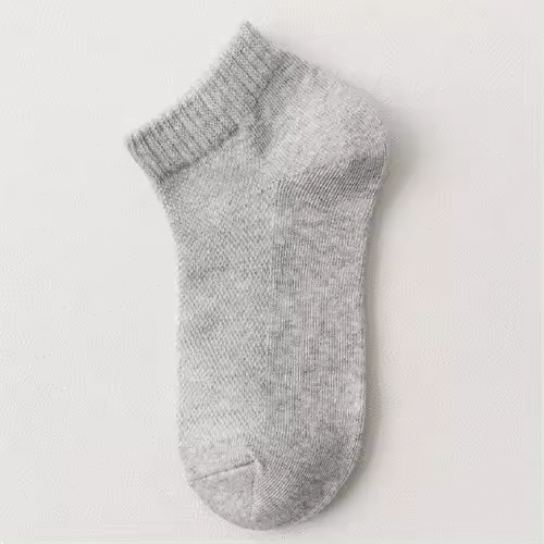 Calcetines De Verano Para Niños Y Niñas Lawadka De Malla Delgada Y Transpirable Calcetines Deportivos Sólidos Para Estudiantes Negro Blanco Tallas 1-12Años - 1