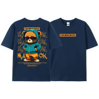 Camiseta De Algodón Para Hombre Y Mujer Con Patrón De Oso Moda Hip Hop Suelta Cómoda Transpirable Casual Oversized Para Parejas - details 16