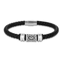 Pulsera Vikinga Vintage Con Runas Para Hombres Y Mujeres Hecha a Mano En Cuero Con 24 Runas Nórdicas Pulsera Escandinava De Amuleto Para Parejas Regalos - details 11