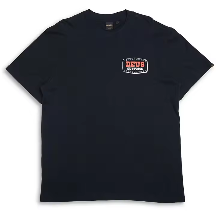 Camiseta de Manga Corta Deus Ex Machina Buckle Up para hombre en color negro - 1