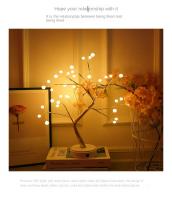 Luz De Árbol De Fuego Y Perla Con Interruptor Táctil USB Y Caja De Batería Luz Nocturna LED Con Hilo De Cobre Para Decoración De Navidad - details 8