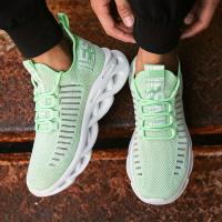 Zapatos De Deporte Casuales Para Hombre Transpirables Corrida Plataforma Tenis Caminar Entrenamiento Zapatillas Confortables Talla Verdadera Material Superior De Tejido Y Suela EVA - details 3