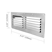 Accesorios De Barco 2X Ventilador De Aire En Acero Inoxidable Tapa De Ventilación Louvre 4.53*9.13 Pulgadas Para Hardware Marítimo - details 1