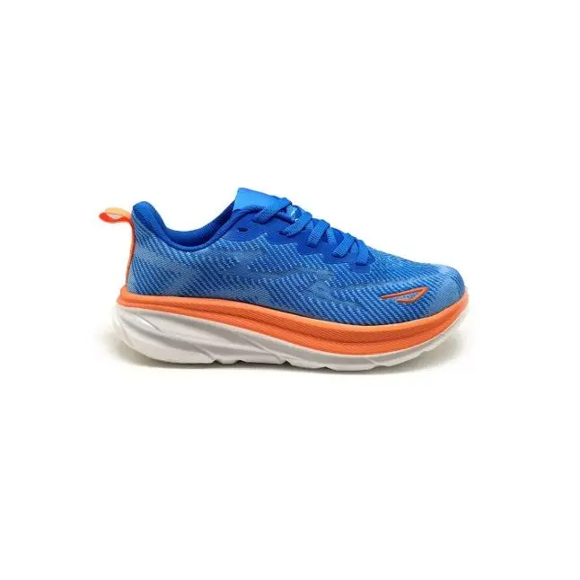 DOUBLE MEMORY DEPORTIVA HOMBRE AZUL COMBINADO CON NARANJA CON PLANTILLA MEMORY FOAM CÓMODA Y VERSATIL M9802AZULNARANJA DOUBLE MEMORY - 1