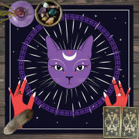 Mantel De Taro Con Doce Constelaciones Y Cielo Estrellado 1pc Decoración De Juego De Tarot Estilo Moderno Poliéster 100% - details 61