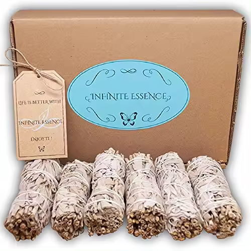 LAMARE - Salvia Californiana - Apiana - para Quemar - Pack de 6 Unidades - Recolectada de Forma 100% Artesanal y sostenible - 1