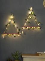 Estante Flotante De Madera Con Decoración De Hoja LED Para Decoración Del Habitáculo Estilo Bohemio Estante De Pared Para Sala De Estar - details 49