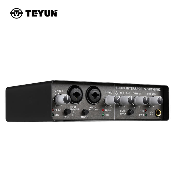 TEYUN Q-24 Q-22 Q-12 Tarjeta De Sonido Profesional Mixer De Canales Para Guitarra Eléctrica Grabación En Directo Y Estudio