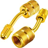 2 X Adaptadores R410A Para Aire Acondicionado HVAC 5/16" SAE Femenino a 1/4" SAE Masculino Flare Herramienta De Rellenado De Aire Acondicionado - details 11