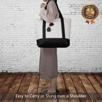 Bolso de mano grande de lona de moda de 15,7*13,7*3,93 pulgadas, bolso de compras reutilizable ecológico, bolso de playa, bolso de lona inferior con bolsillo externo, adecuado para exteriores - details 3