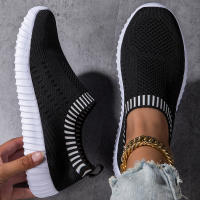 Zapatillas De Mujer Transpirables De Tejido Ligero Y Malla Para Exterior Con Cordones Casual Zapatos De Piso Bajo Estilo Étnico - details 5