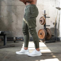 Nuevos Pantalones De Entrenamiento Para Hombre 2024 Primavera Y Otoño Color Sólido Deportivos Cómodos Para Exterior Y Fitness Con Bolsillos De Camuflaje - details 22