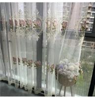 Cortina De Tules Bordadas Elegantes Con Flores Para Sala De Estar Y Dormitorio Voile Transparente Lujo Cortina De Encaje Para Ventanas Francesas - details 4