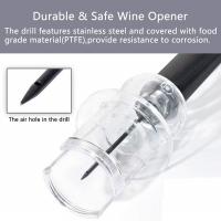 Pulverizador De Vino Con Tapa De Madera Pin Remover Portátil Y Seguro En Acero Inoxidable Herramientas De Barra Accesorios De Cocina Abrebotellas De Presión Aire - details 3