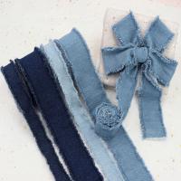 Cinta De Jeans Para Manualidades Y Costura Cinta De Satén Para Colgantes Y Flores Cinta De Fringe Para Decoración De Ropa Azul Estilo Cowboy - details 0