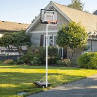 SPORTNOW Canasta de Baloncesto con Ruedas Altura Ajustable 245-305 cm Aro de Baloncesto Portátil con Tablero de PVC y Base Rellenable para Exteriores 90x83x310-360 cm Blanco - details 2