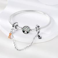 Nueva Cadena De Seguridad Platinada En Plata Con Encantos De Gato Rosa Luna Y Estrella De Silicona Para Pulseras Y Collares DIY Colorido - details 31