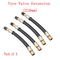 1/4Pcs Extension De Válvula De Neumático Flexible De Goma 210mm Adaptador Para Coche Camión Autobús Bicicleta Accesorios - details 5