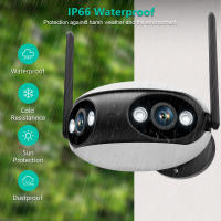 Cámara IP WIFI 4K 8MP Doble Lente Ángulo De Visión Amplio De 180° Cámara De Seguridad CCTV Visión Nocturna Exterior Protección - details 8
