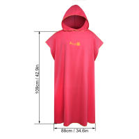 Poncho De Playa Con Capucha Para Adultos Toalla De Baño Microfibra Toalla De Natación Y Cambio Ultra Absorbente - details 3