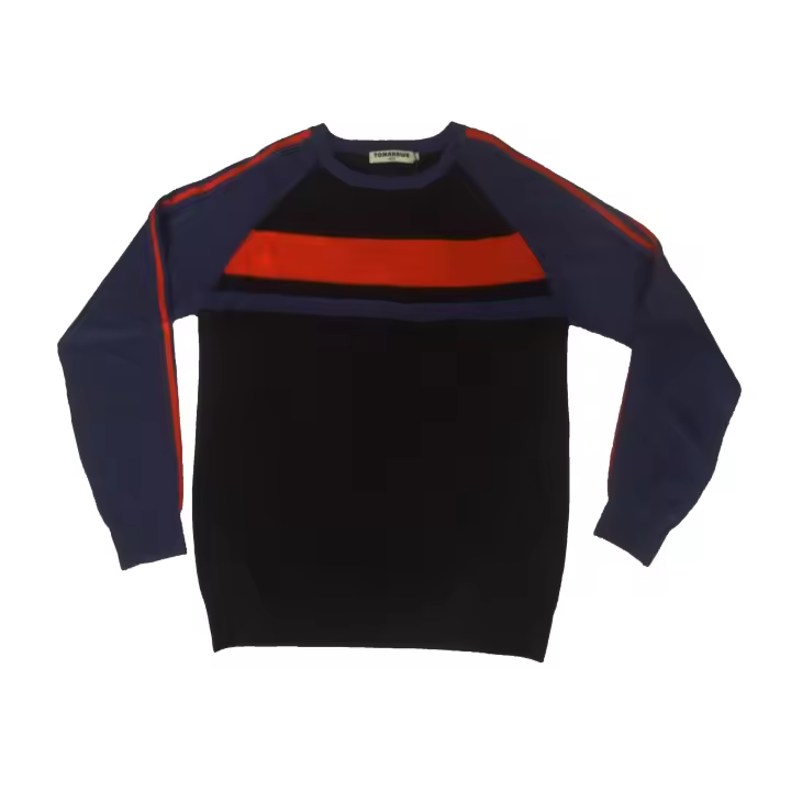 Jerséis Hombre Tomahawk  , Negro   Azul , L  XL ,Cuello redondo - 1